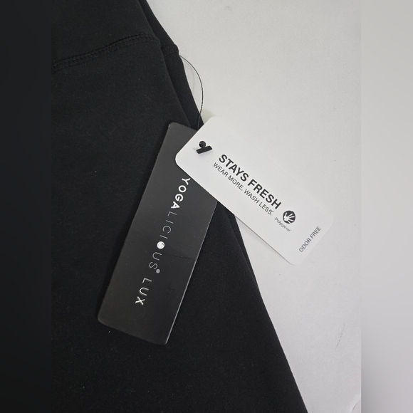 Yogalicious High Rise Squat Proof Criss Cross Yoga Pants Black XS - Picture 8 of 10